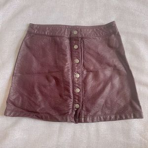 Faux Leather Mini Skirt